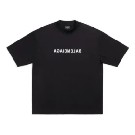 Mirror Balenciaga T-shirt, medium pasvorm “Zwart” 612966TNVR21070