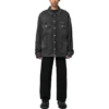 Mirror gewatteerd Denim-jasje “Dark Grey” 735744TBP471270