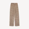 Monogram-pyjamabroek voor dames in beige/zwart