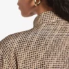 Monogram-shirt voor dames in beige/zwart