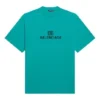 Mosaïeklogo BB-alfabet, losse pasvorm, distressed, korte mouwen, unisex, blauw 651795TKVF53660