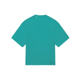 Mosaïeklogo BB-alfabet, losse pasvorm, distressed, korte mouwen, unisex, blauw 651795TKVF53660