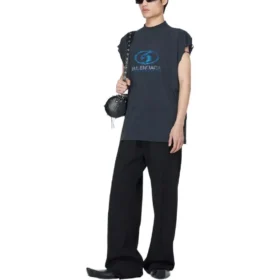 Mouwloos T-shirt ‘Black Blue’ 767844TPVM31412