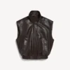 Mouwloze blouson voor dames in mokka