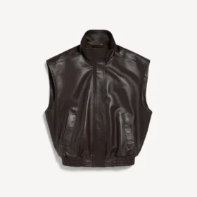 Mouwloze blouson voor dames in mokka