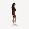 Techwear-jass voor dames in de kleur moka