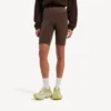 Naadloze techwear-fietsbroek voor dames in moka