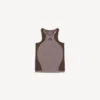 Naadloze techwear-tanktop voor dames in taupe/mokka
