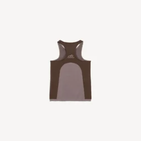 Naadloze techwear-tanktop voor dames in taupe/mokka