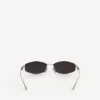 Nano D-frame zonnebril voor dames in zilver