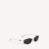 Nano D-frame zonnebril voor dames in zilver
