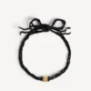 Nano-lint-bb-choker voor dames in zwart/glanzend goud