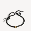 Nano-lint-bb-choker voor dames in zwart/glanzend goud