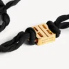 Nano-lint-bb-choker voor dames in zwart/glanzend goud