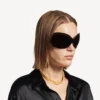 Nano mini-link choker voor dames in glanzend goud