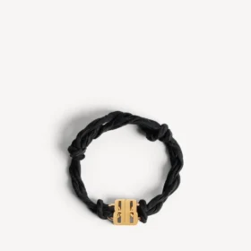 Nano Ribbon BB-armband voor dames in zwart/glanzend goud