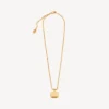 Nano vierkante lange ketting in goud