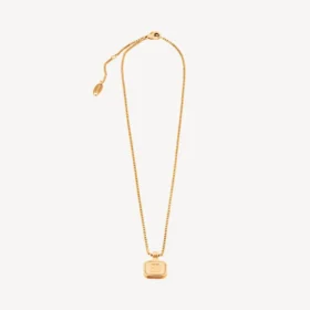 Nano vierkante lange ketting in goud