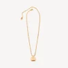 Nano vierkante lange ketting in goud