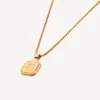 Nano vierkante lange ketting in goud