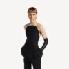 Nauwsluitende bustiertop voor dames in zwart