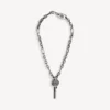 Neverlost dunne herenketting in antiek zilver
