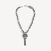 Neverlost dunne herenketting in antiek zilver