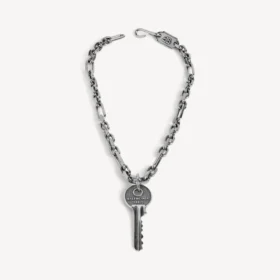 Neverlost dunne herenketting in antiek zilver