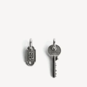 Neverlost-oorbellen voor heren in antiek zilver