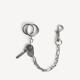 Neverlost-sleutelhanger voor heren in antiek zilver