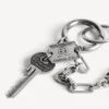 Neverlost-sleutelhanger voor heren in antiek zilver