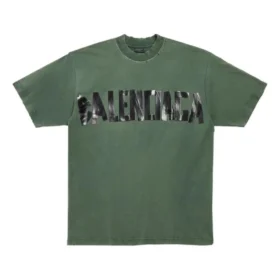 Nieuw Tape Type T-shirt met tape-effect, medium pasvorm “Dark Green” 739784TQVQ83004
