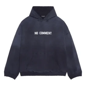 No Comment-hoodie met wijde pasvorm “Navy Blue” 674986TLVG43967