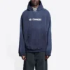 No Comment-hoodie met wijde pasvorm “Navy Blue” 674986TLVG43967