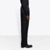 Nylon Track broek met rits “Black” 621435TIO541000