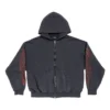Offshore hoodie met rits, medium pasvorm “Black Faded” 770939TPVM91568
