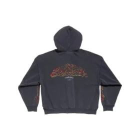Offshore hoodie met rits, medium pasvorm “Black Faded” 770939TPVM91568