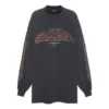 Offshore T-shirt met lange mouwen, oversized “Black Faded” 739027TPVM81568