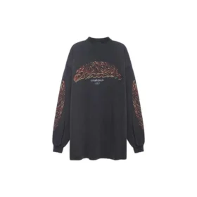 Offshore T-shirt met lange mouwen, oversized “Black Faded” 739027TPVM81568