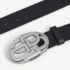Ovale BB-riemen voor heren in zwart