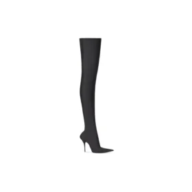 Over-the-knee-laarzen met mes 110 mm “Black Matte Spandex” 719816W2ES01000