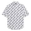 Overal gekrabbeld shirt met korte mouwen “Wit Zwart” 681702TLLJ49040