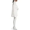 Overhemd met geknoopte mouwen, oversized “White” 768553TPO359000