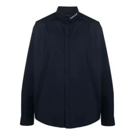 Overhemd met lange mouwen, knoopsluiting en logo op de kraag “Navy” 671586TYB184100