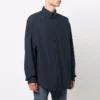 Overhemd met lange mouwen, knoopsluiting en logo op de kraag “Navy” 671586TYB184100