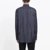 Overhemd met logo op de borst, krijtstreep en knopen “Black” 583989TGM041070