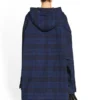 Overshirt met capuchon en ruitmotief “Blue Navy” 720109TNM354202