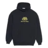 Oversized BB-hoodie met interlock-stof “Zwart Geel” 578138TEV191361