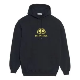 Oversized BB-hoodie met interlock-stof “Zwart Geel” 578138TEV191361