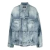 Oversized Cut-Up Ring-Denim-jas “Blauw” 697779TMW264437